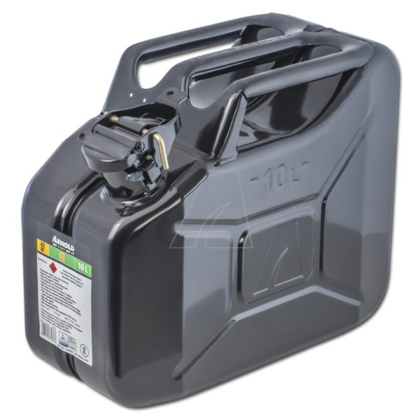 Arnold Metall-Kraftstoffkanister AZ91, schwarz, 10L – GHS